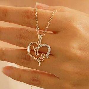 3/15$ Bundle Deal New 14K Horse Heart Letter A Pendant Necklace